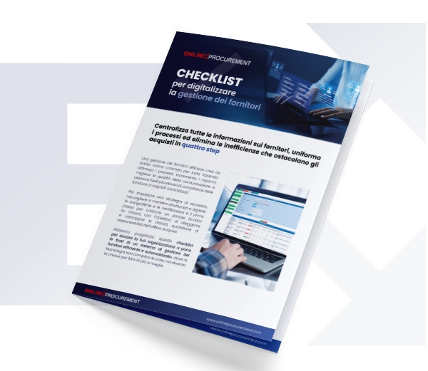 Checklist I Come digitalizzare la gestione dei fornitori