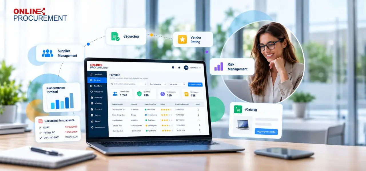 Banner Online Procurement in ufficio moderno-3